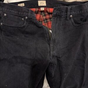 J. Crew Black Pants with Red Plaid Lining